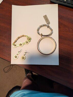 Three Bracelets & One Pair Earrings